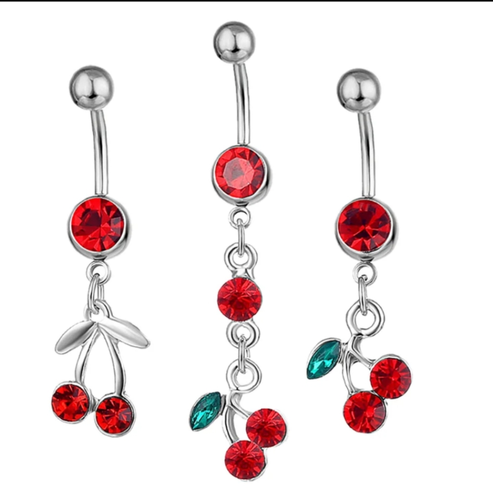 🆕 Just In...Cherry Belly Button Rings -3